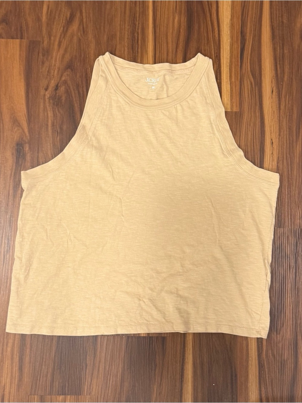 J.Crew Organic Slub High-Neck Tank Top Beige Tan
Size 3X
